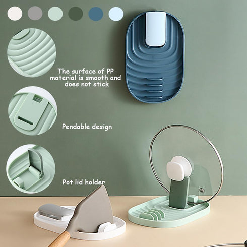 Multifunctional Foldable Pot Lid Holder - 2PCS Stove Top Spoon Rest Pan Cover Lid Rack Shelf Stand Holder for Home Use...