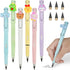 6 Sets Infinity Pencil Reusable Inkless Pencil No Sharpen Everlasting Pencil with Extra 6 Replaceable Nibs and 6 Cute Pencil Cups Infinite Pencil ...