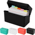 MaxGear Index Card Holder Set, 3x5 Index Card Organizer with Dividers, Plastic Index Card Box for Flash Cards, Note Cards, Recipe Cards, 5 Color I...