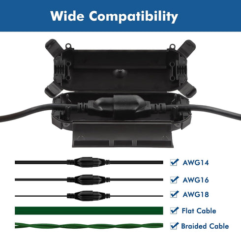 Restmo 2 Pack Compact Outdoor Extension Cord Cover, IP44 Waterproof Box and Safety Housing Case, Ideal to Protect Outdoor Plugs, Electrical Connec...