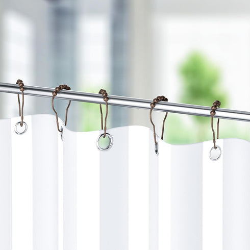 Titanker Shower Curtain Hooks Rings, Rust-Resistant Metal Shower Curtain Hooks for Bathroom Shower Rods Shower Hooks Shower Rings for Curtain - Se...