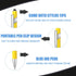 6 Pcs Blue Ink Ballpoint Pen with Stylus Tip 2 in 1 Ballpoint Pen Metal Pens Stylus Pen for Touch Screens School Office Coworkers (Yellow)...