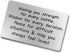 Christian Engraved Wallet Insert Card Blessing Inspirational Gifts for Men Women Wishing You Strength for Every Battle Gift Religious Card Christm...