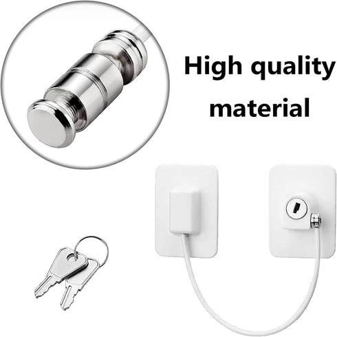 Window Door Lock,Upgrade 2025 Adhesive Cable Restrictor with Keys Baby Child Safety Locks Anti-Theft Security Lock Protection Lock Buckle Cable Ca...