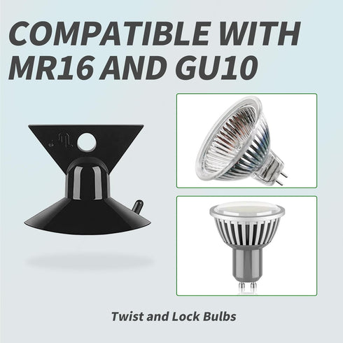 Light Bulb Suction Cup Removal Tool 3 Pack GU10 MR16 Lamp Changer Head NRS90-N20 Suction Cup Halogen Bulb Extractor for Mini Track Lights and More...