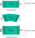 Mudder 3 Pieces 3D Sublimation Silicone Mug Wraps, 11 oz 12 oz and 15 oz Green Transfer Mug Mold Cup Clamp Fixture for Printing Cups Tumblers Subl...