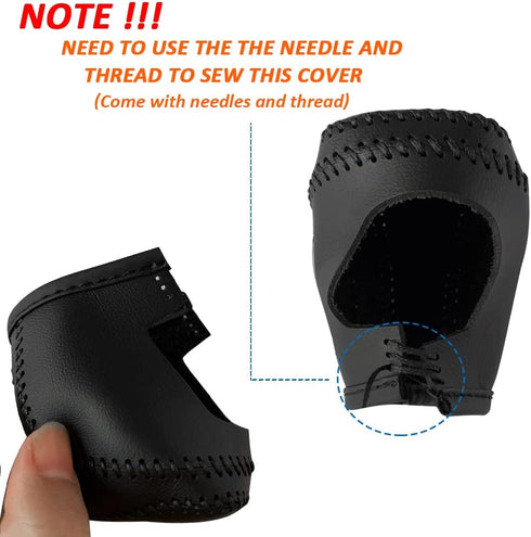Gear Shift Knob Cover for Toyota Camry 2023 2022-2018 Corolla Hatchback Avalon 2019- 2022 Auto Leather Shifter Knob Trim (Black with Black Stitche...