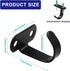 12PC Stainless Steel Ceiling Hooks - Heavy Duty Under-Shelf Towel Hook for Bathroom Kitchen Cabinet - Matte Black...