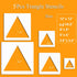 5pcs Reusable Painting Stencils,Plastic Art Craft Templates on Wood Wall Fabric Paper Home Décor DIY 4" to 12" (Triangle)...