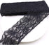 VGOODALL 3 Inch Black Lace Ribbon, 10 Yards Wide Lace Trim for Sewing Elastic Floral by Roll for Bridal Wedding Decoration DIY Sewing Craft Gift W...