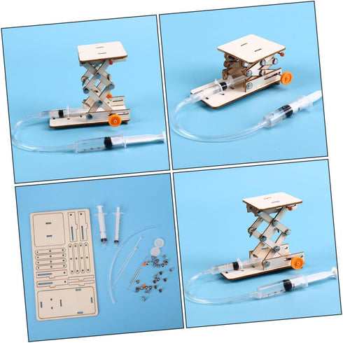 Toyvian 1 Set Lifts Hydraulic Lift Model Wood Puzzle Toy Puzzle for Kids Mechanical Model Building Kits Science Experimental Scientific Educationa...