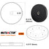 MUTUACTOR 62LB Anti-Scratch Neodymium Rubber Coated Magnet with M6 Female Thread, Non-Slip Strong Monting Magnet for Led Lighting Bar, Signal Ligh...
