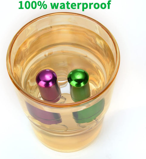 Small Portable Pill Case with Keychain(10 Pack), Urekt Waterproof Aluminum Pill Organizer Metal Mini Box Pocket Drug Storage Container for Outdoor...