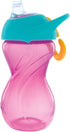 Nuby No-Spill Clik-It Soft Spout Sippy Cup with Easy Grip - (3-Pack) 10 oz - Baby Sippy Cup for 6+ Month Old - Aqua/Pink/Purple...