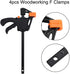 4pcs F-Shaped Bar Clamps, Woodworking Clip,Woodworking F Clamp,4inch Clip Grip Quick Ratchet Release Squeeze Woodworking DIY Hand Tool Kit for Car...