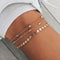 Edary Gypsy Beach Anklet Sequins Layered Gold Anklet Bracelet for Women and Teen Girls...