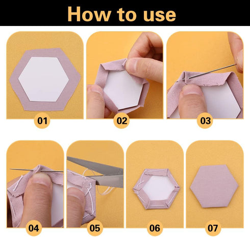 300 Count Paper Piecing Paper for Quilting, Quilting Templates, Paper Piecing Shapes Hexagon Paper Piecing Templates Quilting Templates for Use in...