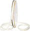 Morex Ribbon Gold Edge Satin Ribbon, 3/8" x 100 Yd, White...