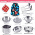 Tiny Cookware Utensils Pretend Play Kitchen Toys Stainless Steel Cooking Set Toys Montessori Kitchen Playset Kids Pots and Pans Playset,Play Kitch...