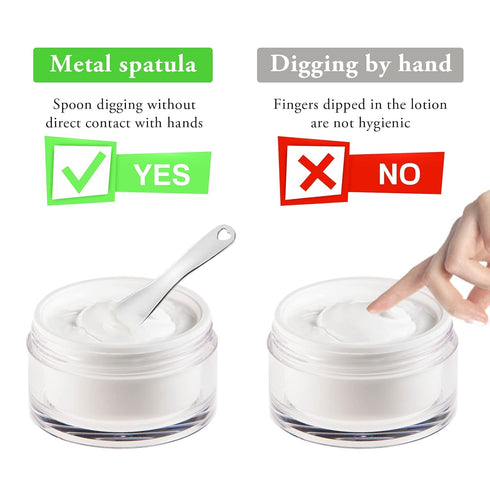 Sibba 3 PCS Facial Spatula Massage Eye Roller Dark Circles Skincare Tool Face Cream Lotion Makeup Stainless Steel Applicator Wand Neck Lines Beaut...