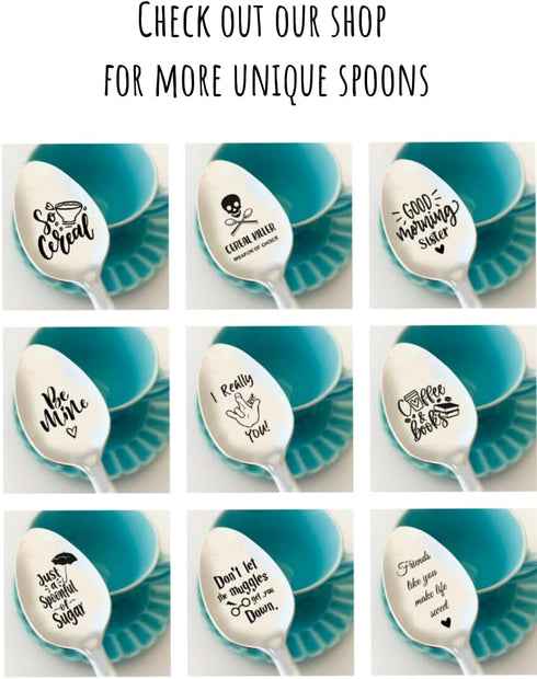 Coffee and books engraved spoon Let's Have Coffee Together Forever Christian gifts Engraved Spoon Cute coffee lovers Gift for Friends Who Are Movi...