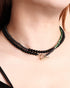 Lava Stone/Black Obsidian/Moss Agate Beaded Layered Choker Necklace for Women Essential Oil Diffuser Healing Crystals and Gemstones Necklaces...