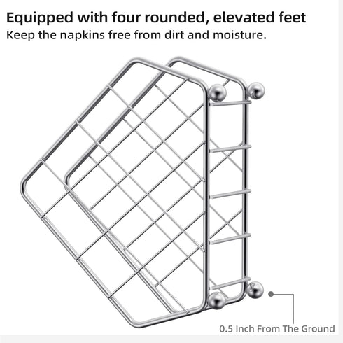 Vertical Napkin Holder for Dining Table Décor, Freestanding Metal Paper Holder for Kitchen Countertop, Heavy Duty Napkin Paper Organizer, Durable ...