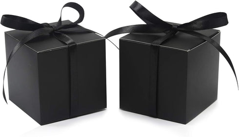 COTOPHER 60pcs Small Gift Boxes, Favor Boxes 2x2x2 inches Paper Gift Boxes with Ribbons Candy Box for Wedding Favors Baby Shower Bridal Shower Bir...