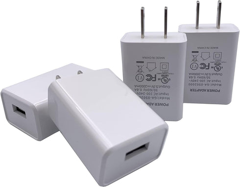 Wall Charger Cube 5V2A USB Power Supply Charging Block Universal Wall Plug Brick Portable Travel Fast Charger Power Adapter for iPhone, Samsung Ga...