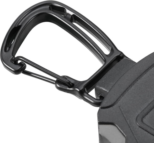 2 Pack Retractable Keychain Heavy Duty Carabiner Badge Holder, Tactical ID Badge Reel with 32” Steel Retractable Cord, 8.0 OZ...