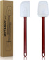 Silicone Spatulas Heat Resistant, Large Silicone Spatulas Set Commercial, Long Handle Rubber Spatulas Silicone.Heavy Duty Silicone Cooking Utensil...