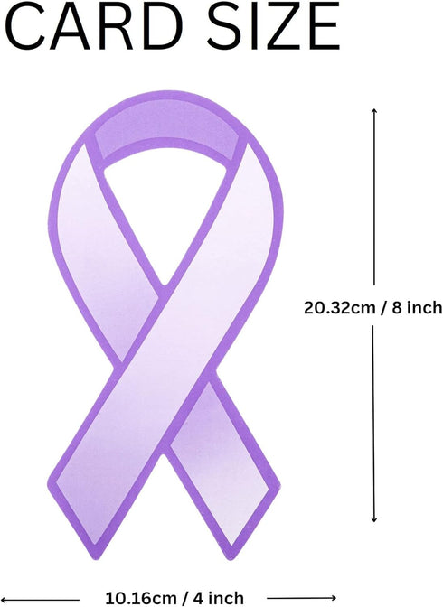 Fundraising For A Cause Large Paper Purple Ribbon Cutouts – Awareness Paper Ribbon Decorations - Donation to Support Alzheimer’s, Domestic Abuse, ...