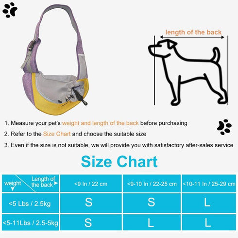 FEimaX Pet Dog Sling Carrier Puppy Pet Slings Bag for Small Dogs Cats Satchel Carriers Breathable Mesh Hand Free with Adjustable Strap Doggie Cros...