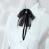 2 Pieces Black Necktie Bowtie Lace and Ribbon Brooch Pins for Women Rhinestone Crystal Bow Brooch(1pc Lace,1pc Ribbon)...