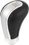 Arenbel 5 Speed Leather Gear Stick Lever Type R Shift Handle Car Shifter Knob Replacement Fit Most Manual Vehicles, Silver Black...