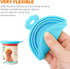 ZukoCert 4-Pack Cat Dog Food Can Lids, Pet Food Can Lids Fit Three Different Size Standards, With Two Spoons, Fits Most Cat And Dog Cans...