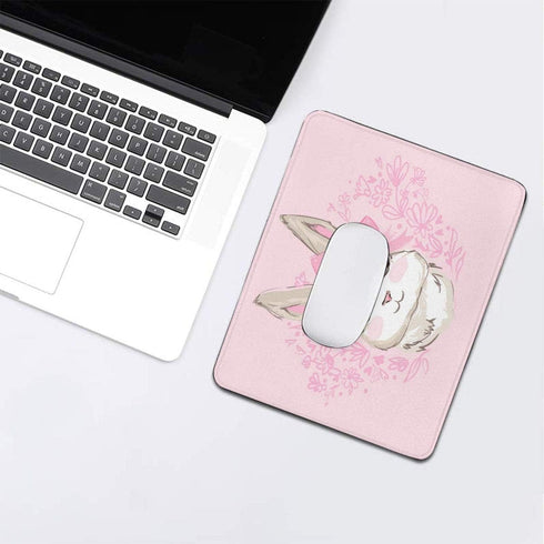 Cute Rabbit Non-Slip Rubber Round Mouse Pad,Gray Cute Rabbit Design Square Mouse Pad Home Office Computer...
