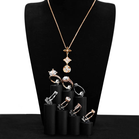 Oirlv Acrylic Jewelry Display Stand Ring Showcase Display Holder (7 PCS Rings Stand)...