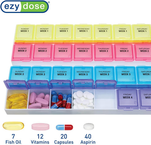 EZY DOSE Monthly Medtime (28-Day) Pill Planner ?Monthly Pill Organizer...