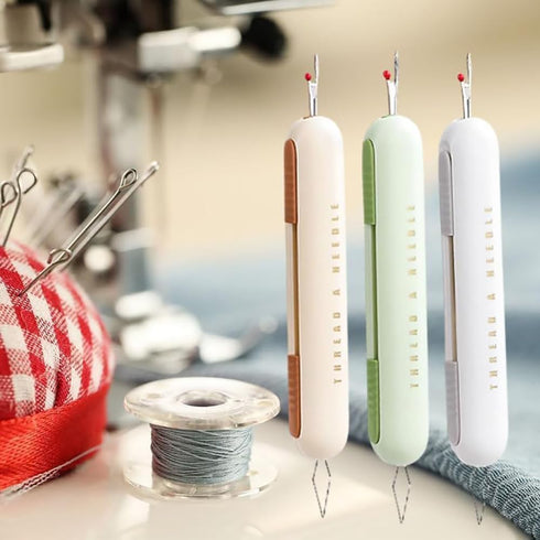 Seam Ripper, 2024 Upgrade 2 in 1 Needle Threader for Sewing, Threading and Thread Removal Tools, Sewing Seam Thread Remover for Needle Work Patter...