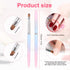 SAVITA 2pcs Nail Art Clean Up Brushes, Painting Brushes for Nails with Round & Angled Head Pen Painting Tools for Nail Art Design & Polish Mistake...