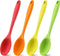 Shappy 4 Pieces Silicone Mixing Spoon Spatula Scrapers for Cooking, 10.6 Inch Heat Resistant Large Non Stick Basting Utensil for Mixing, Baking, S...