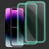 2 Pack Luminous Airbag Tempered Glass Screen Protector for iPhone 14 Pro Max(6.7") with Easy Installation Frame, HD Clear Film with Glowing Raised...