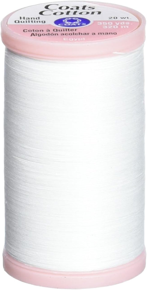 COATS & CLARK S980-0100 Hand Quilting Cotton Thread, 350-Yard, White...