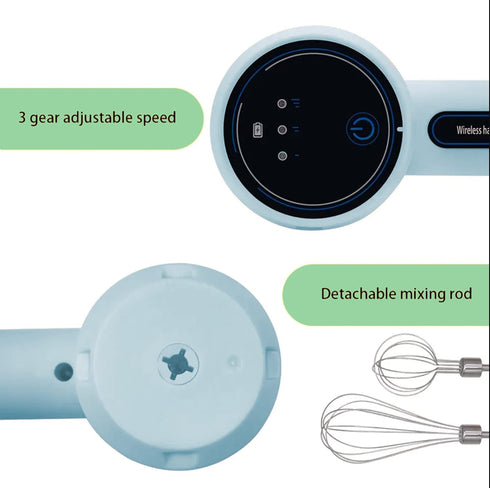 Electric Hand Mixer Egg Beater USB Rechargeable...