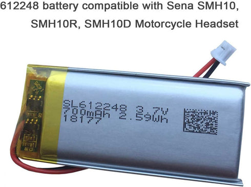 602248 Battery, 700mAh Battery Replacement for Sena SMH10, SMH10R SMH10D Motorcycle Bluetooth Headset, Linkin Ride PAL SP31 Battery Pack...