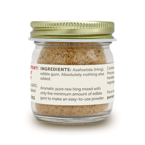 Pure Indian Foods Best Hing Ever (Asafoetida Powder) - Indian Spice for Garlic & Onion Substitute, 20g Glass Bottle (NOT Tested for Gluten 1PK, 0....
