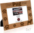 KATE POSH - Best Pug Ever Engraved Natural Wood Picture Frame, Dog Lover, Pug Life, Paws Gifts for Birthdays, Memorial, New Puppy (5x7-Horizontal)...