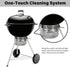 "GARNETIN 22.5-Inch One-Touch Cleaning System Kit - 7444 Replacement Parts for Weber Charcoal Grills. Silver Grill Accessories for Weber Kettle Gr...