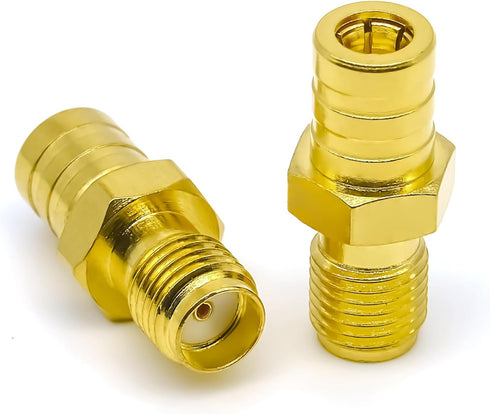 2PCS SMA SMB Antenna Connector SMA Female to SMB Female Adapter, Low Loss SMA SMB Coax Cable Radio Connector for DAB Car Aerial Antenna, Audio, Ro...